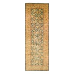 Tapis persan long en laine moderne Sultanabad à motifs floraux fait à la main