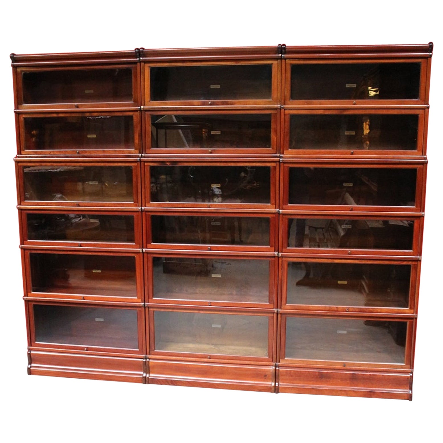 Black Globe Wernicke Bookcase Consisting of 15 Stackable Parts at 1stDibs