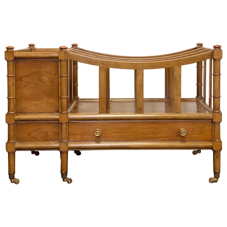 Vintage Baker Furniture Canterbury Music Caddy or Magazine Rack For