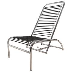Chaise longue ou chaise longue Original Sandows Tubular Chrome de Rene Herbst