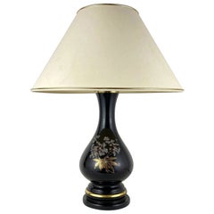 Used Delightful French Bedside Table Lamp with Ivory Textile Lampshade, 1970s
