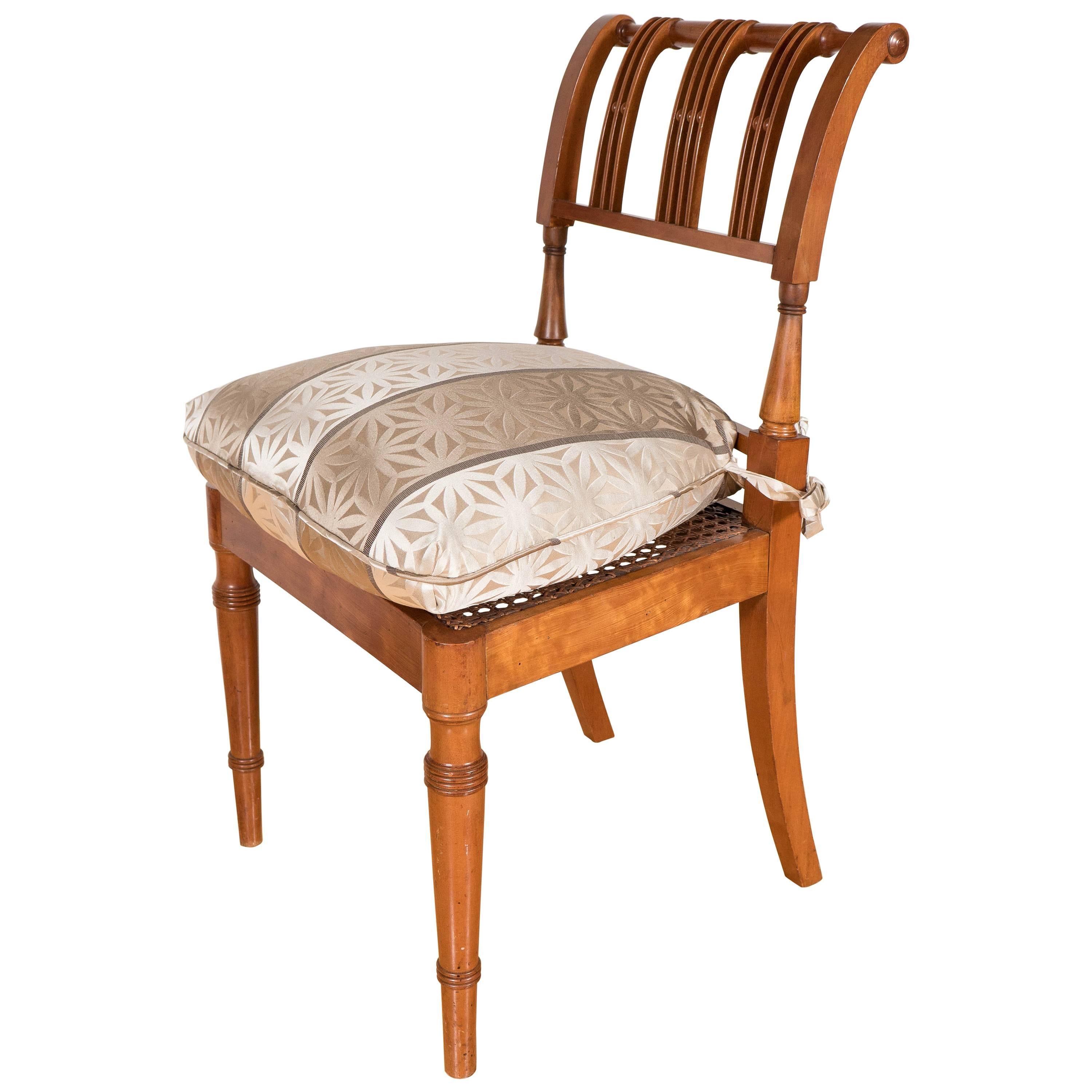 Elegant Art Deco Biedermeier Chair in Cherrywood