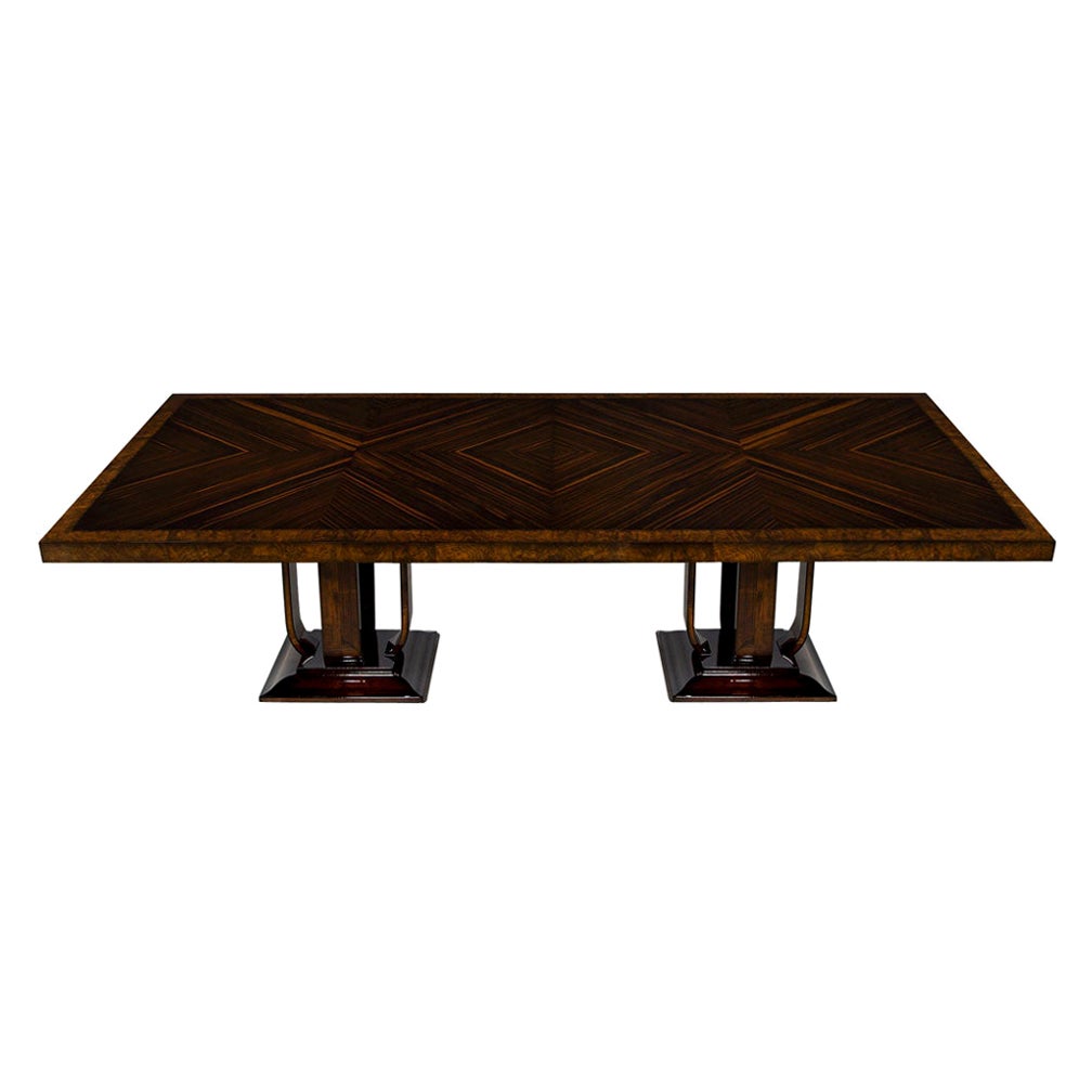 Custom Art Deco Inspired Impero Dining Table For Sale