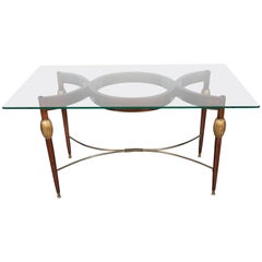 Vintage Mid-Century Modern Italian Cocktail Table in the Style of Gio Ponti, circa 1945
