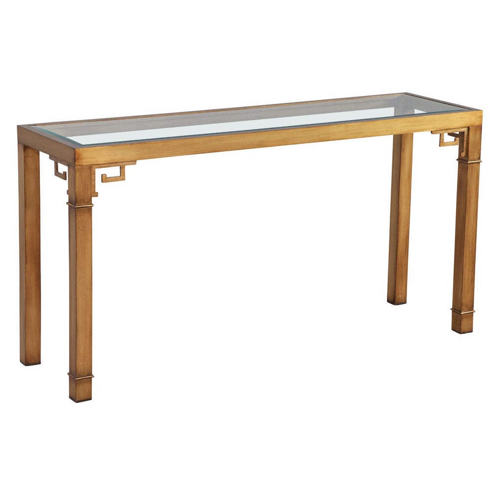 Table console moderne en laiton de Mastercraft, États-Unis, années 1970 en vente