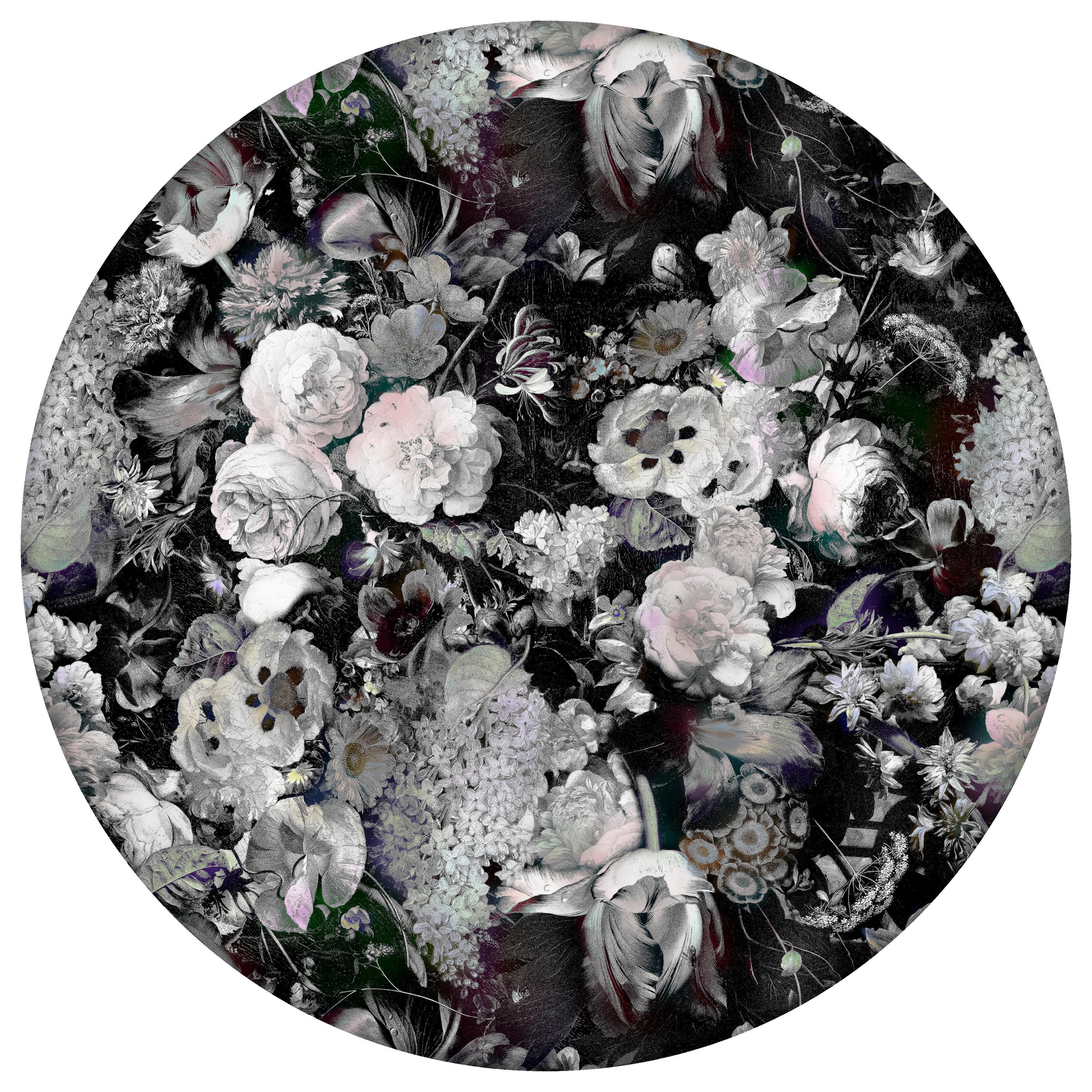 Alfombra redonda Moooi Small Eden Queen ByN de lana by Marcel Wanders Studio