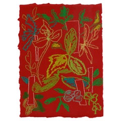 Moooi Small Sprouts Scarlet Rug in Soft Yarn Polyamide by Kiki van Eijk