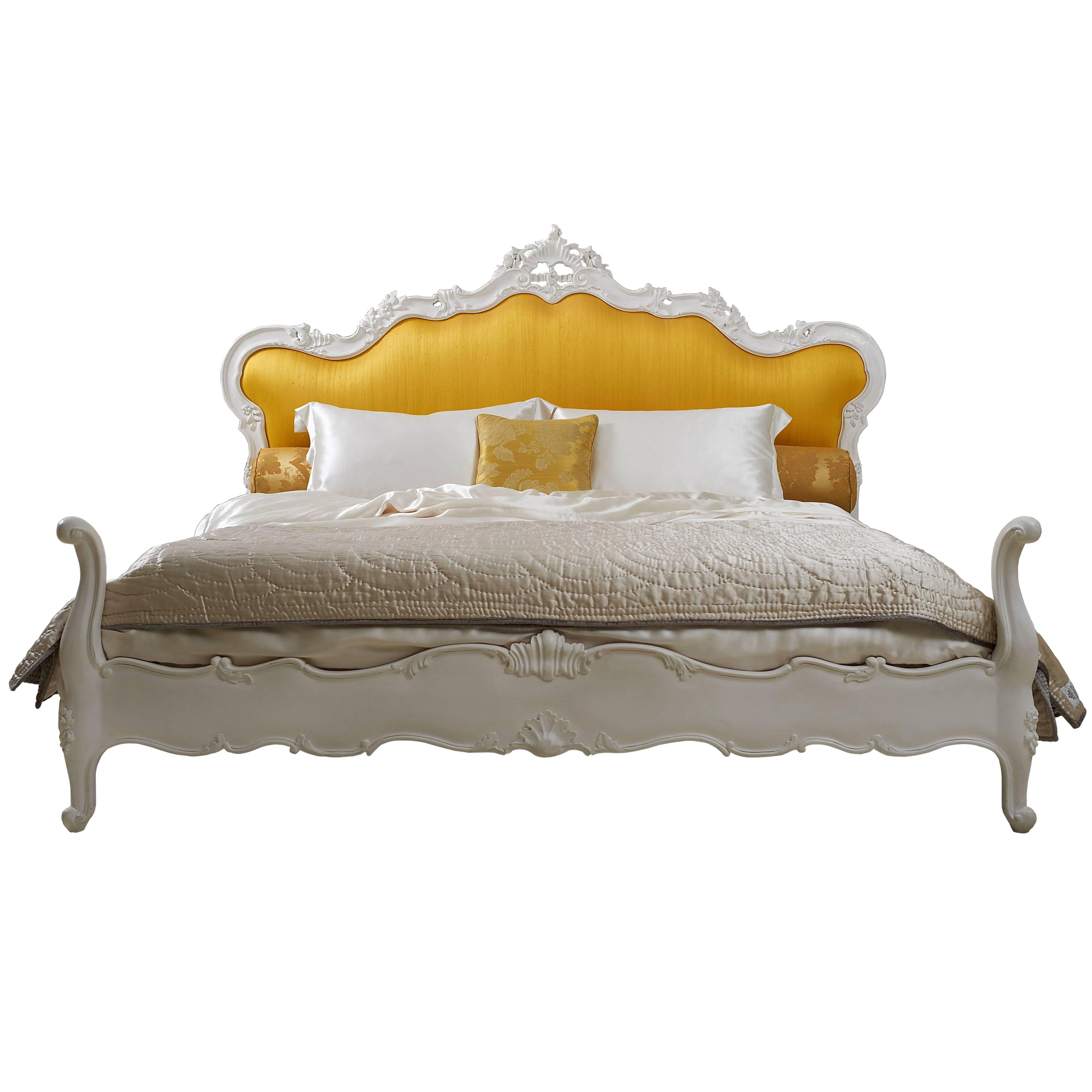 Parisienne-Bett, handgeschnitzt im Louis XV.-Stil, hergestellt von La Maison London im Angebot