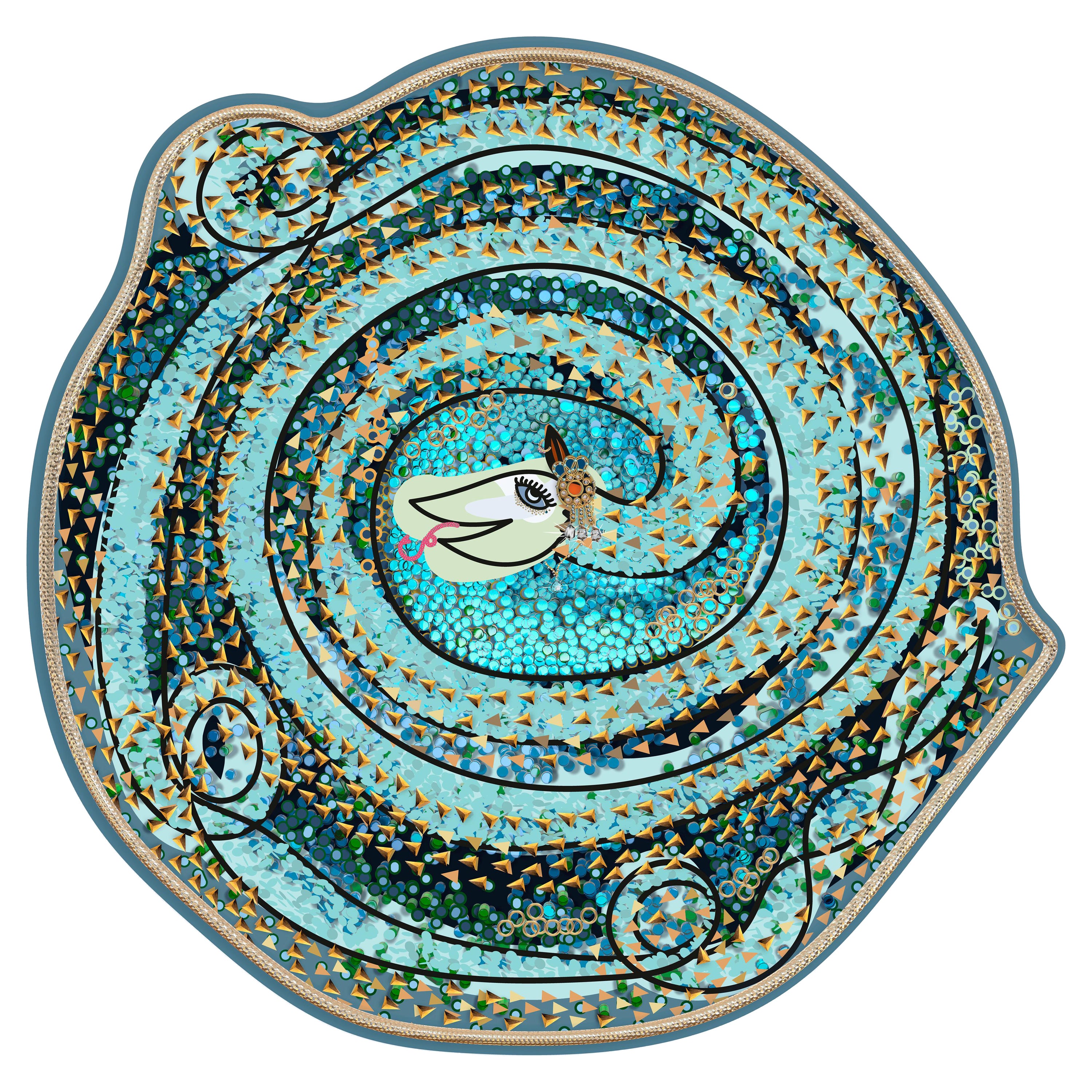 Kleiner Adriano-Teppich aus hochflorigem Polyamide von Antonio Aric, Moooi im Angebot