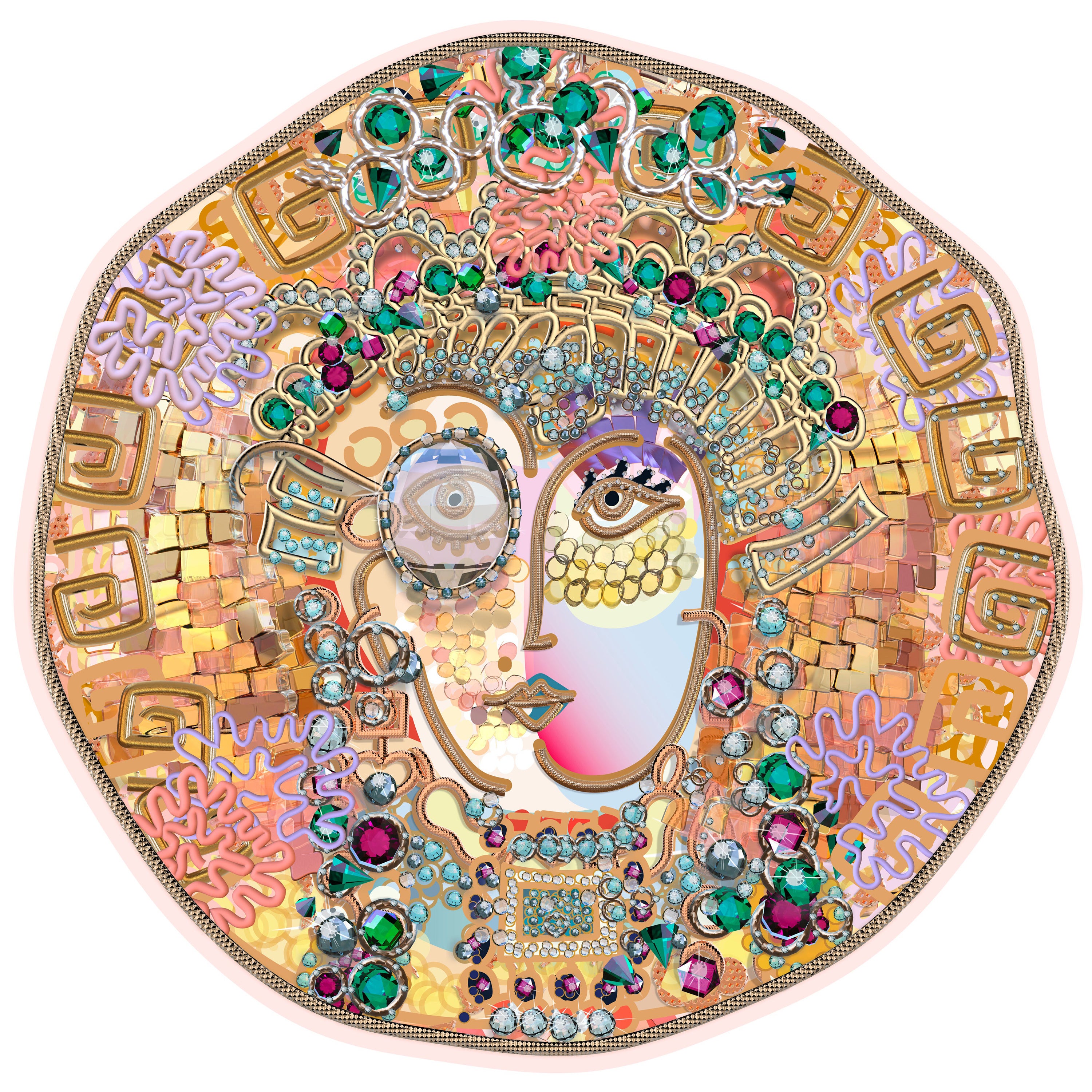 Kleiner Theodora-Teppich aus weichem Polyamide von Antonio Aric, Moooi im Angebot