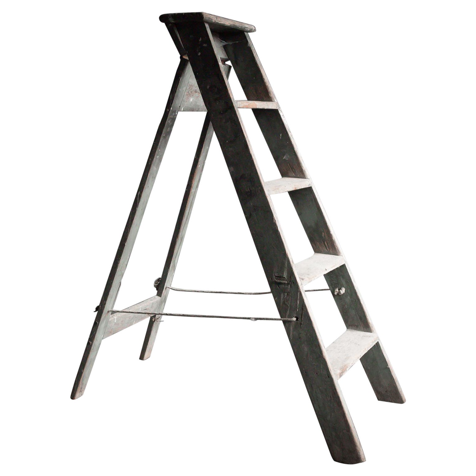 Aged Painters Step Ladder For Sale