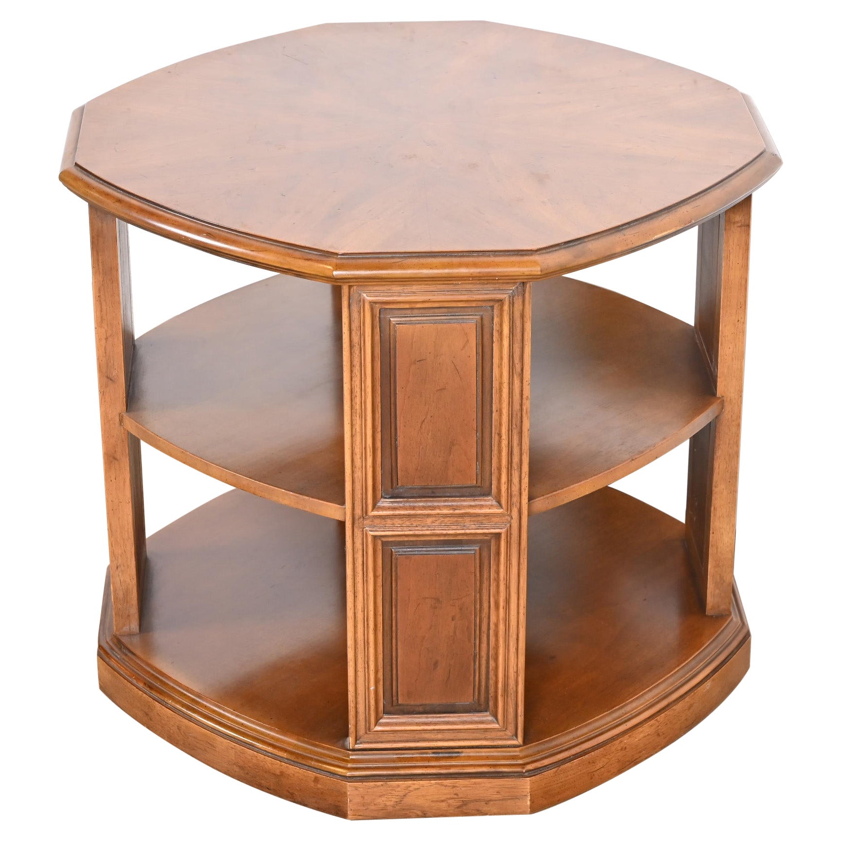 Henredon Regency Style Three-Tier Occasional Side Table For Sale