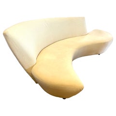 Mid-Century Modern Style Bilbao Serpentine Curved Sofa