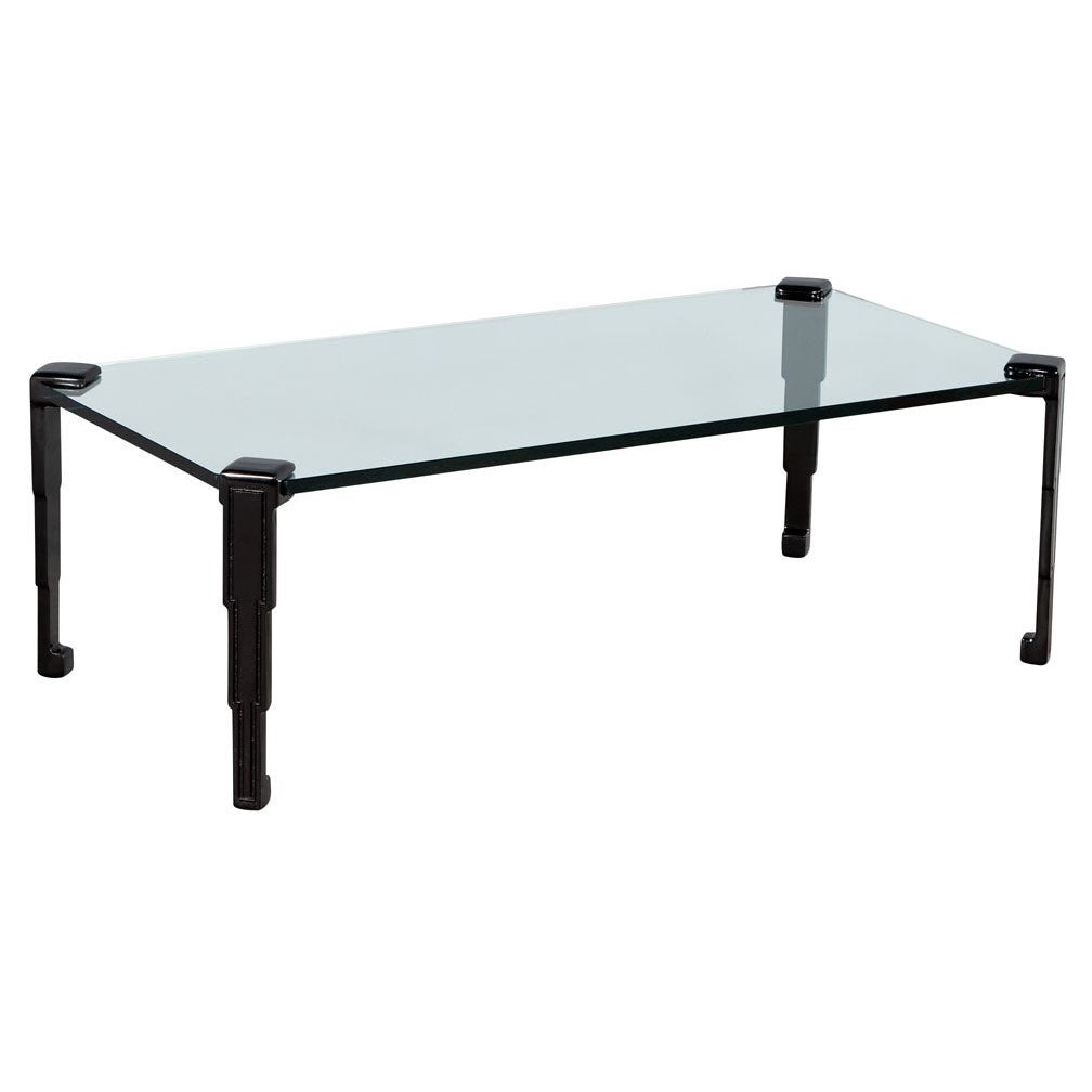 Art Deco Black Lacquered Coffee Table
