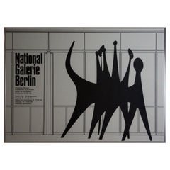 Retro National Galerie Berlin Exhibition Poster Tetes Et Queue Calder 1965 Framed