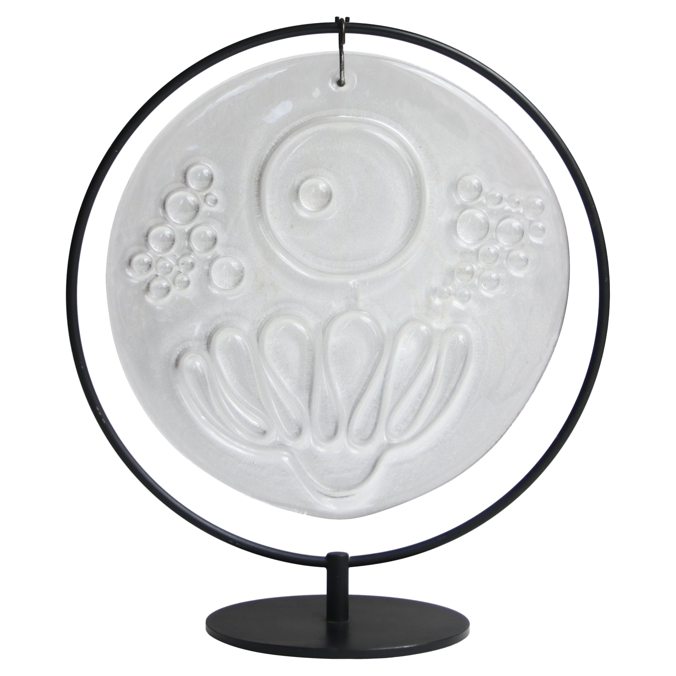 Relief en verre fait main à motif abstrait Sun Catcher de Holmegaard « Summer », 1975 en vente