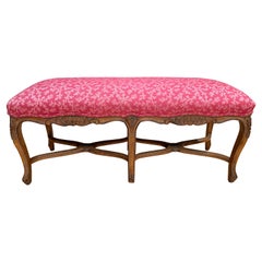 Louis XV Carved Fruitwood Bench