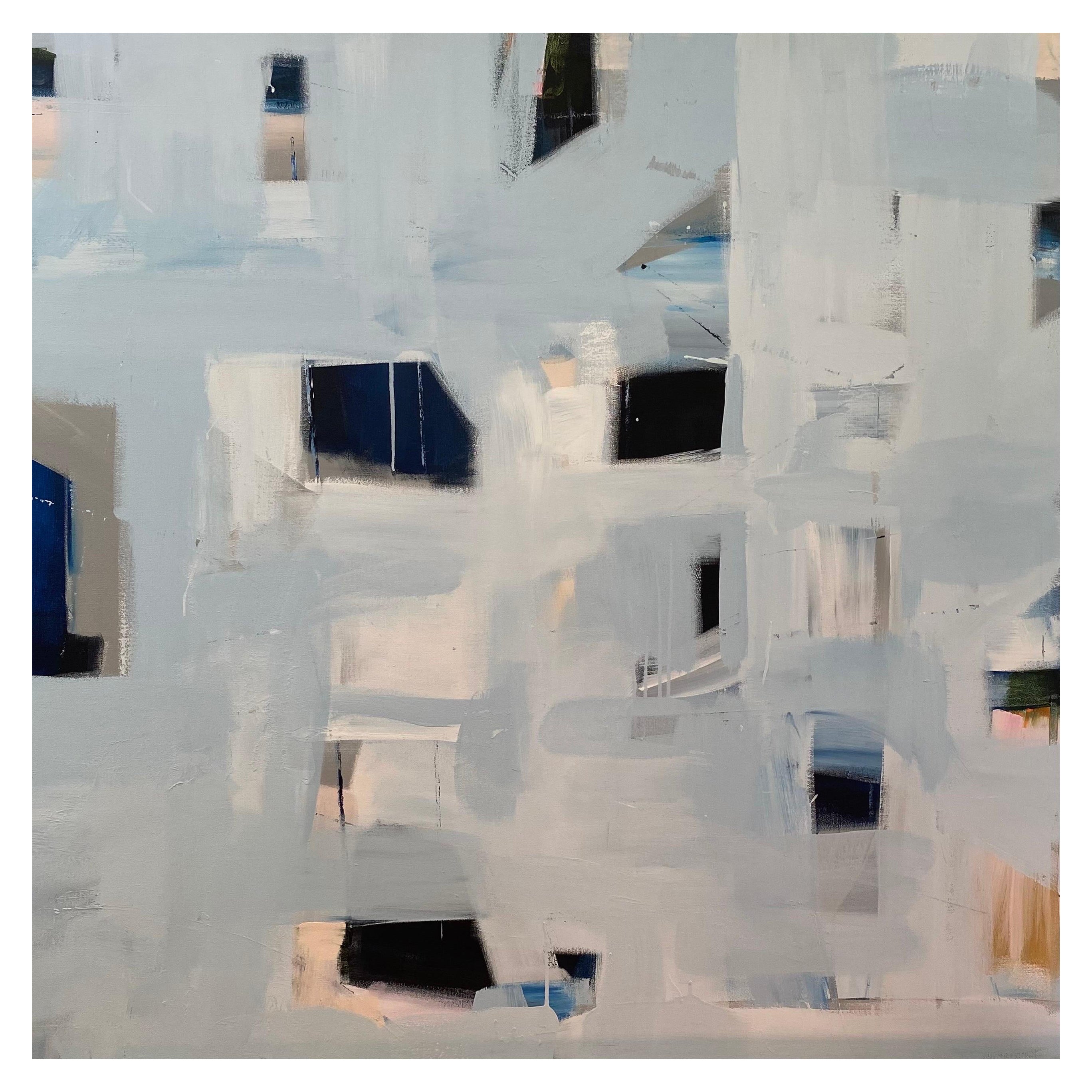 Grande peinture à l'huile/acrylique intitulée « Out of the Blue » de Rebecca Ruoff, 2021 en vente