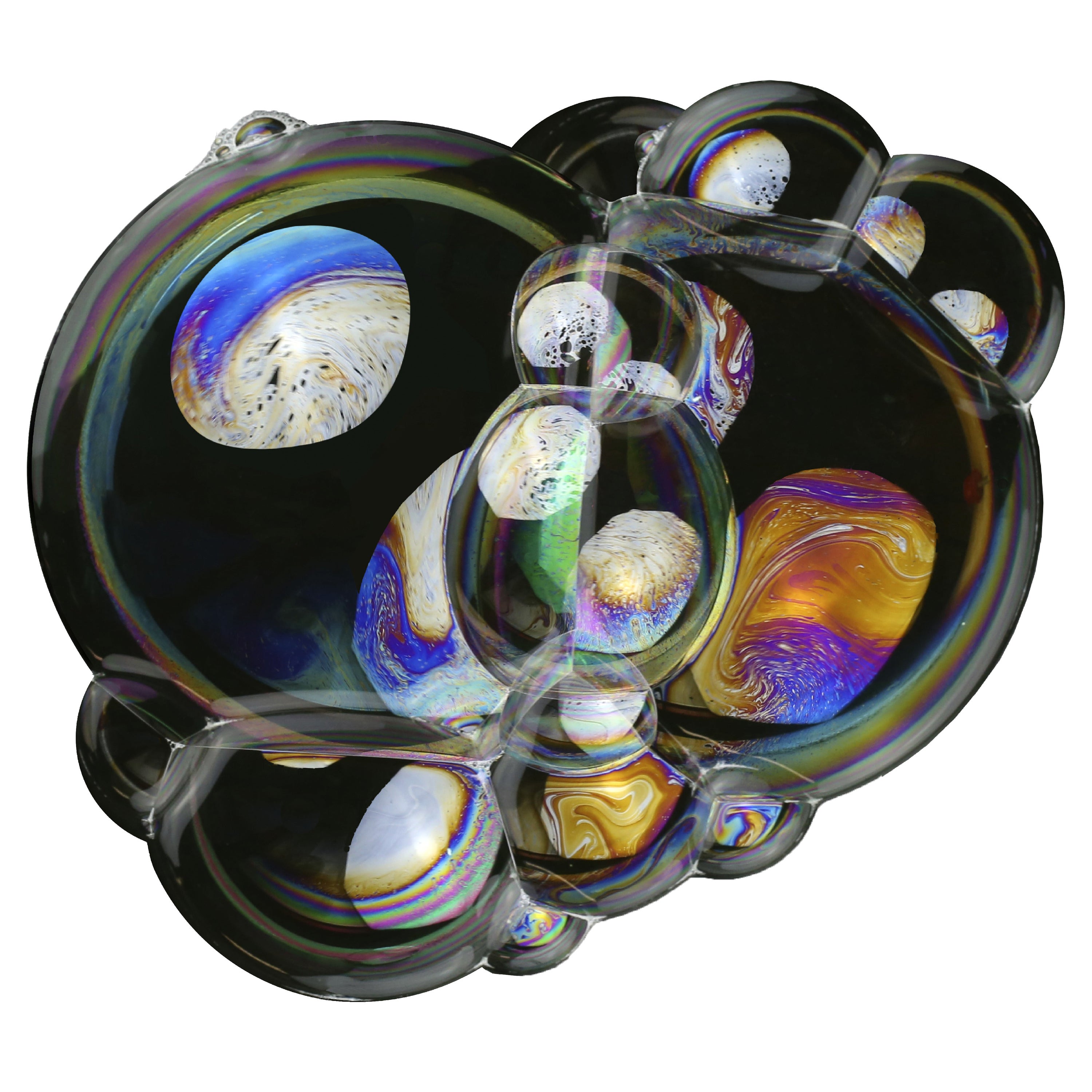 Tappeto Moooi Large Bubble Oil in lana con finitura a orlo cieco di Sjoerd Vroonland