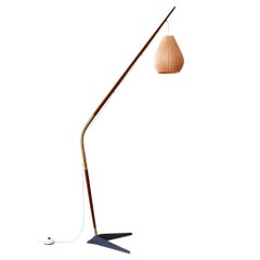 Exceptional 'Fishing Pole' Floor Lamp by Svend Aage Holm Sørensen Denmark 1950s