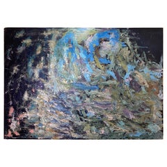 Oil Painting Abstract post impressionist from Venitian Palace, Italy Venise 1970