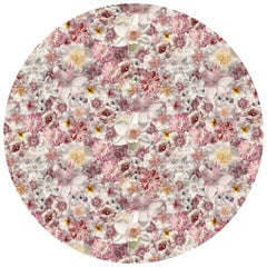Großer, runder Flowergarden Day-Teppich aus Polyamide mit niedrigem Flor