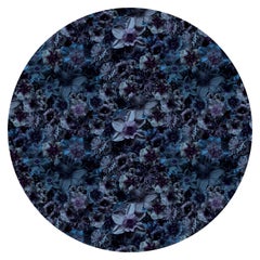 Moooi Large Flowergarden Night Round Rug in Wool with Blind Hem Finish