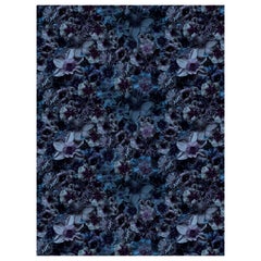 Grand tapis rectangulaire Flowergarden Night de Moooi en polyamide à poils bas