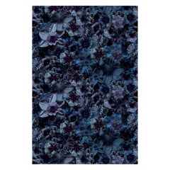 Moooi Small Flowergarden Night Rectangle Rug in Wool with Blind Hem Finish