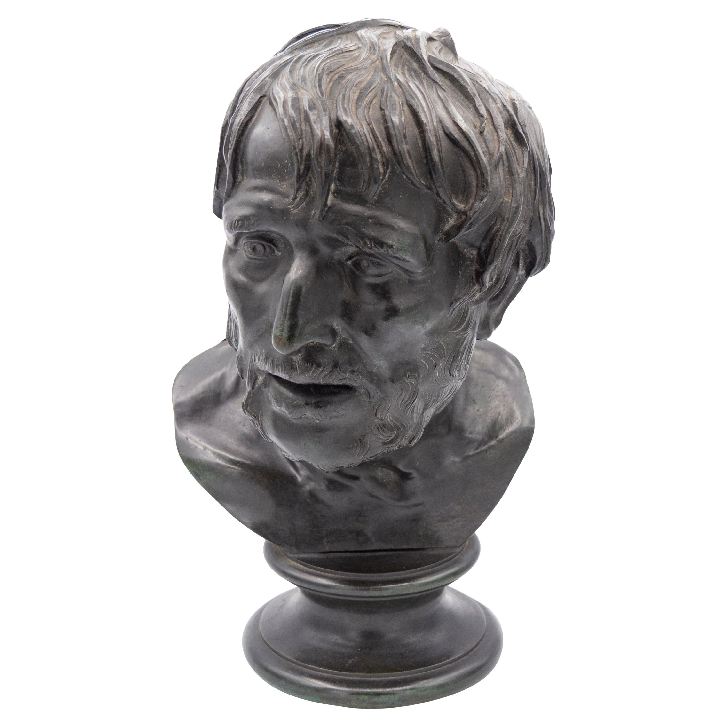 Grand Tour Bronze Bust of Seneca