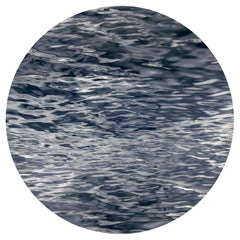 Moooi Large Fluid Water Round Rug in Wool with Blind Hem Finish by Rive Roshan