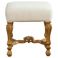 Louis XIV style giltwood stool 