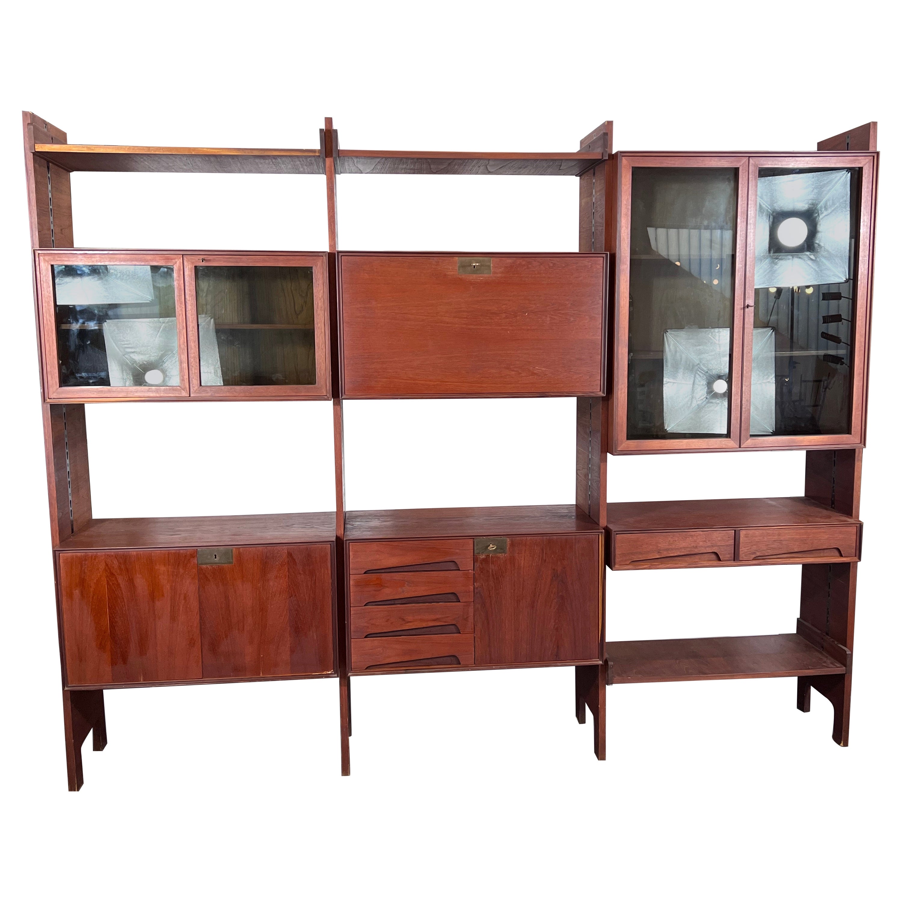 Mid-Century Modular Bookcase by Edmondo Palutari for Dassi, Italy, 1950s For Sale