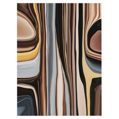 Tapis rectangulaire Moooi à grandes couches liquides Ara en polyamide à poils bas de Claire Vos