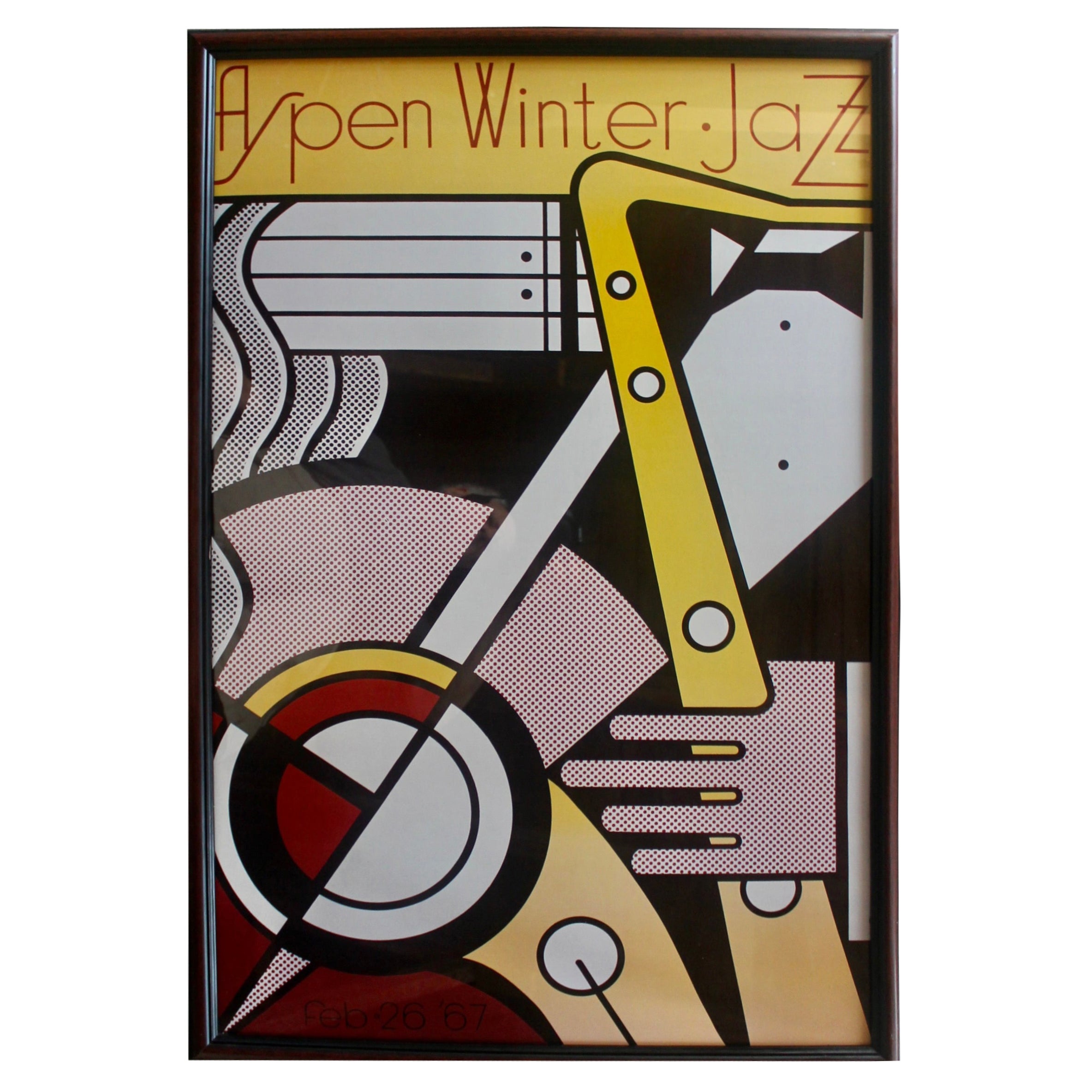 Roy Lichtenstein 'Aspen Winter Jazz 1967' Original Serigraph Poster/Print