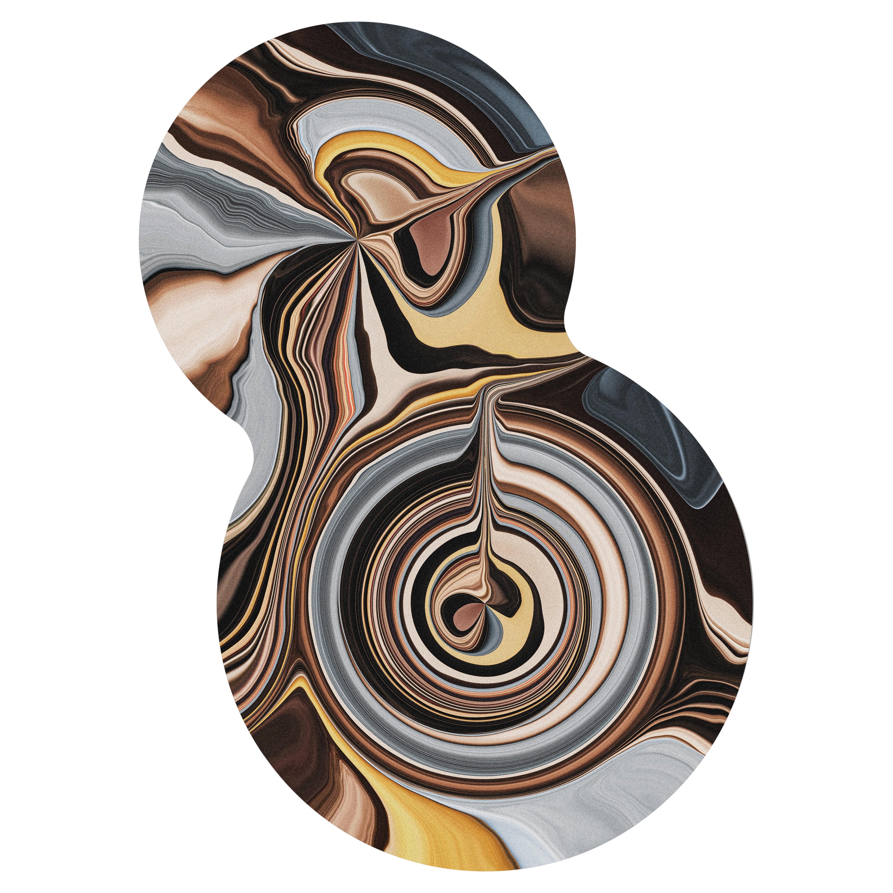 Moooi Small Liquid Layers Ara Bio-Teppich aus Wolle von Claire Vos
