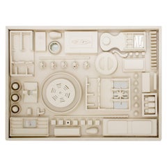 Louise Nevelson Style White Found Object Sculpture