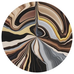 Großer, flüssiger, runder Ara-Teppich aus hochflorigem Polyamide von Claire Vos, Moooi