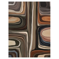 Moooi Large Liquid Layers Pebble Rectangle Rug in Wool by Claire Vos