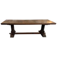 19th Century Tuscan Walnut Console Table from Italy