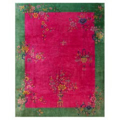 Chinesischer Art-déco-Teppich aus den 1920er Jahren ( 9' x 11' 6'' – 275 x 350 cm)