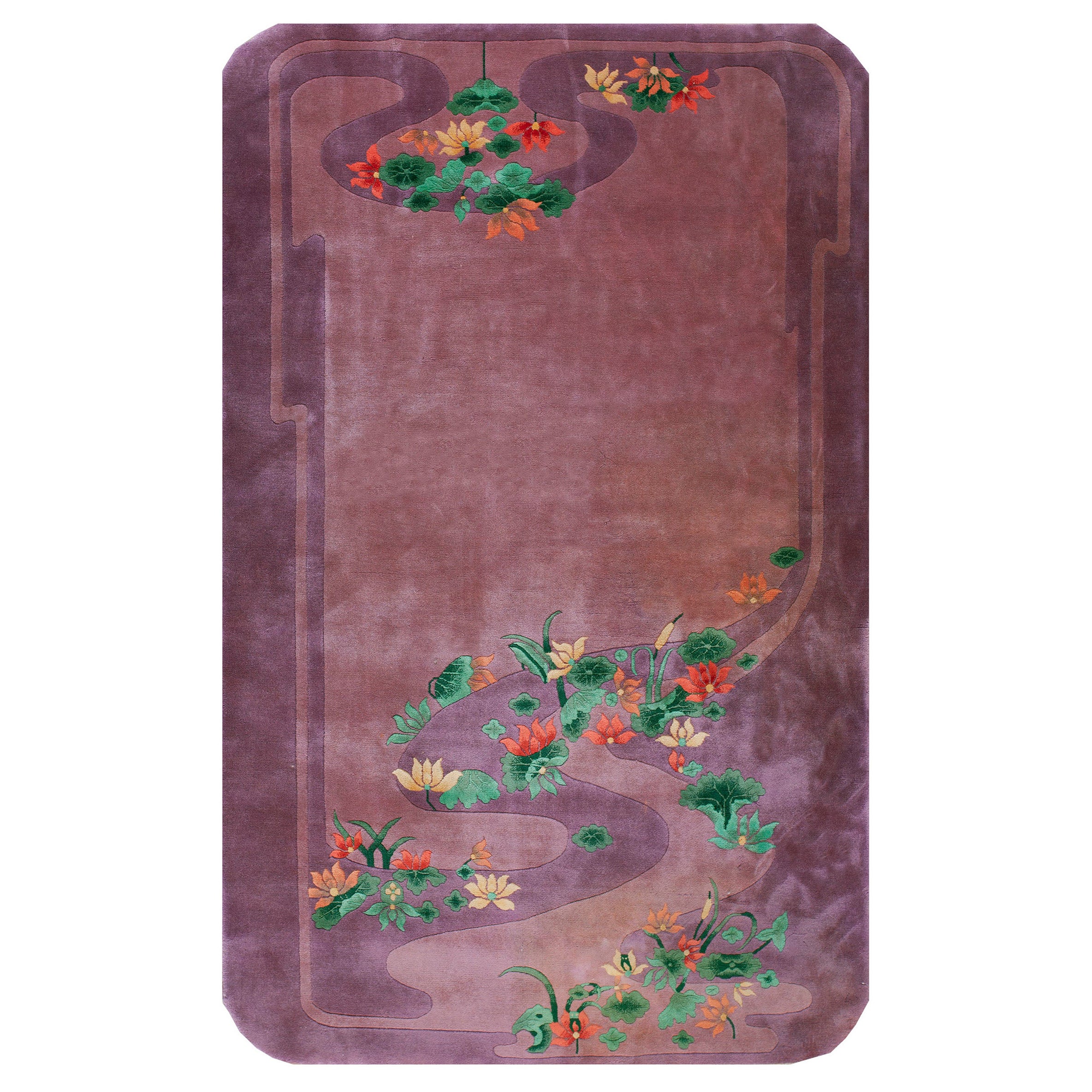 Tapis Art Déco chinois des années 1920 ( 4' 10'' x 8' 6'' - 147 x 259 cm)