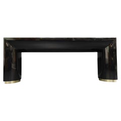 Harrison Van-Horn "Belly" Console Table in Black Lacquer