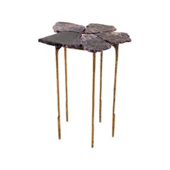 Mark Brazier-Jones, "Pétalo", Mesa auxiliar, Bronce, Amatista, Reino Unido, 2022