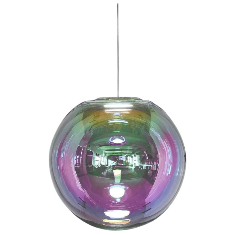 Pink-Green Iris Globe "50" by Sebastian Scherer For Sale