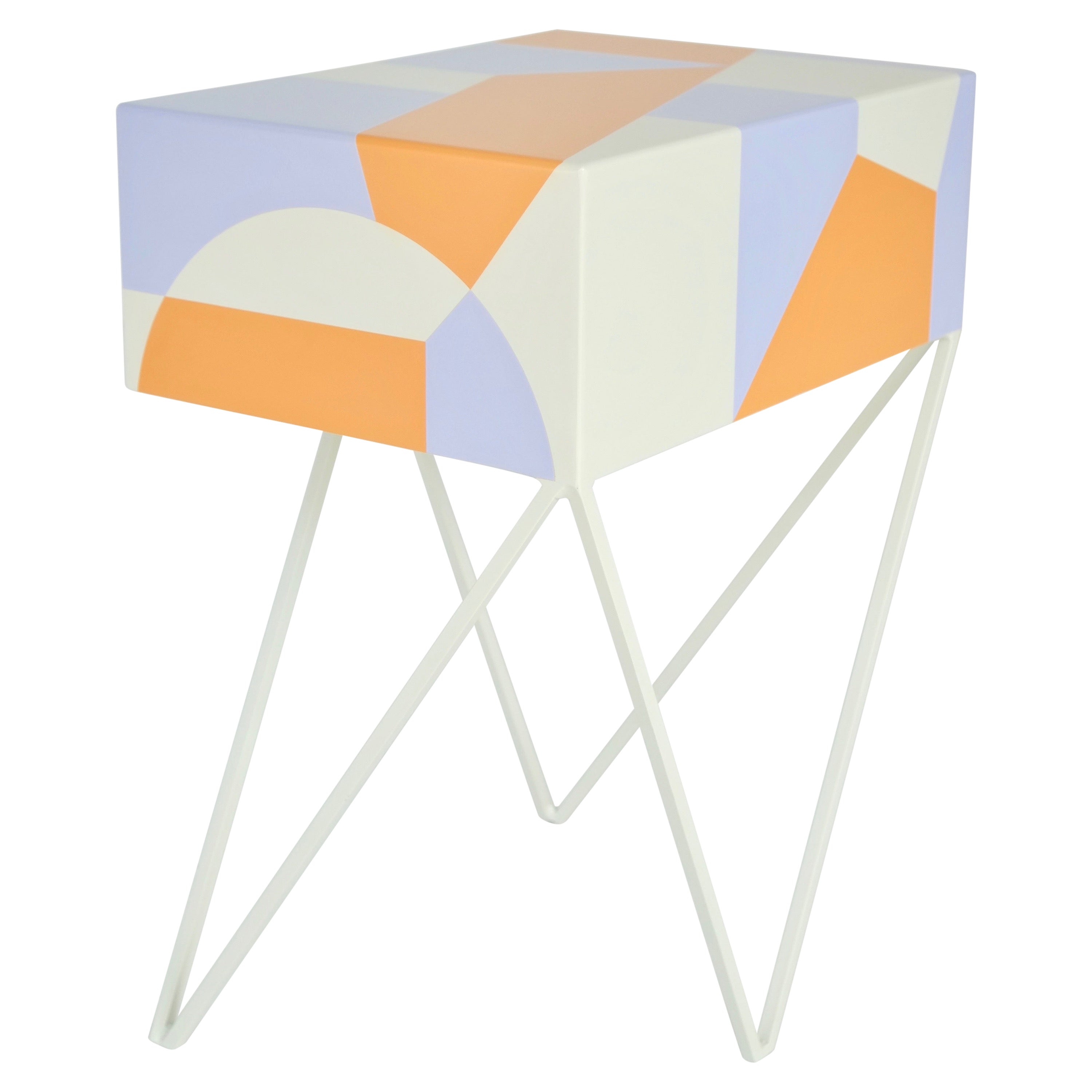 One Off Experimental Robot Side Table with Geometric Design