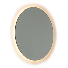 Orbis Back Illuminated Round Contemporary Frameless Mirror Floating Effect, XL