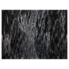 Moooi Small Fluid Oil Rectangle Rug in Wool with Blind Hem Finish by Rive Roshan