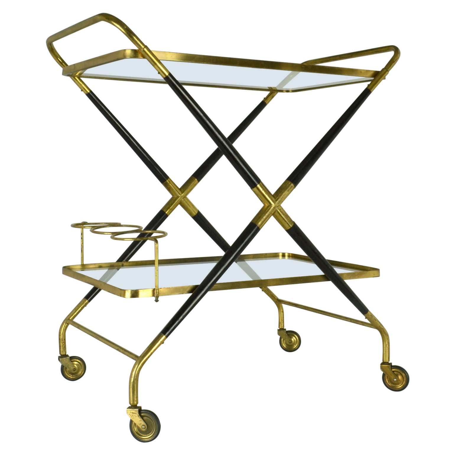 Brass Cocktail Cart at 1stDibs