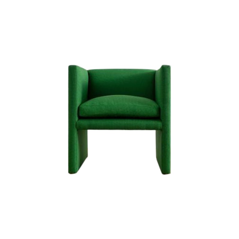 Angle Armchair in Green Recycled Fabric